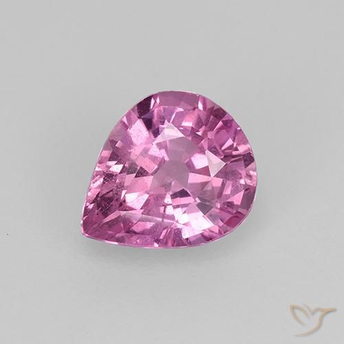 0.75ct طبيعي وردى أرجوانى ملكى زفير, شكل الكمثرى, VVS-VS