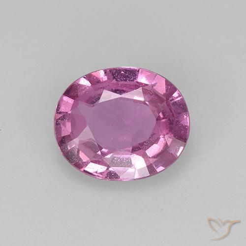 0.63ct طبيعي وردى غامق زفير, بيضوي, VVS-VS