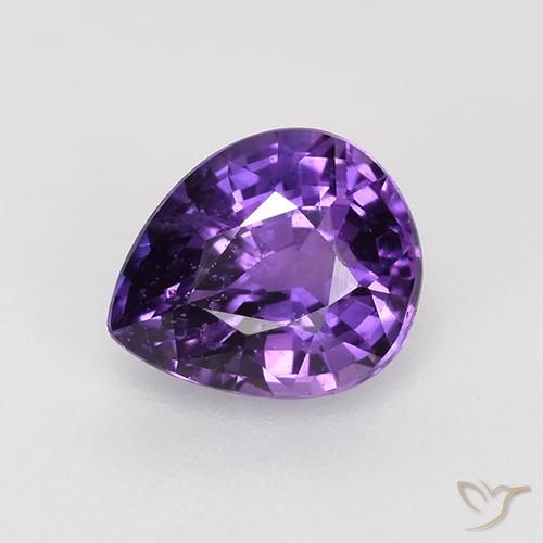 0.84ct طبيعي بنفسجى متوسط زفير, شكل الكمثرى, VVS-VS
