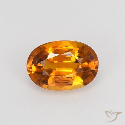 0.77ct طبيعي برتقالى غامق زفير, بيضوي, VVS