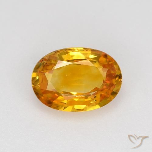 0.82ct طبيعي برتقالى مشمشى زفير, بيضوي, VVS-VS