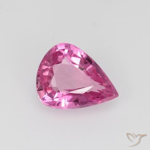 0.77ct طبيعي وردى غامق زفير, شكل الكمثرى, VVS-VS