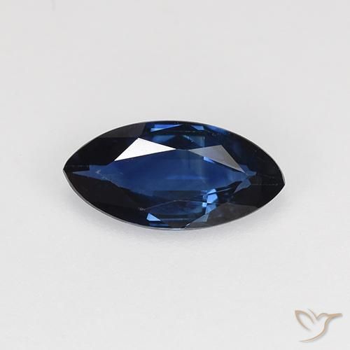 0.61ct طبيعي أزرق غامق زفير, ماركيز, VVS-VS