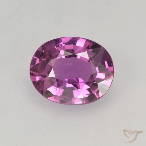 0.68ct طبيعي أرجوانى وردى كثيف زفير, بيضوي, VVS