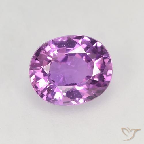 0.76ct طبيعي بنفسجى متوسط زفير, بيضوي, VVS-VS