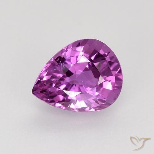 0.72ct طبيعي أرجوانى وردى كثيف زفير, شكل الكمثرى, VVS-VS