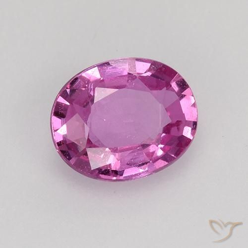 0.73ct طبيعي وردى أرجوانى ملكى زفير, بيضوي, VVS-VS