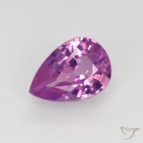 0.82ct طبيعي أرجوانى داكن-متوسط زفير, شكل الكمثرى, VVS-VS