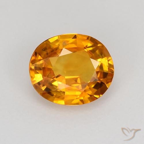 0.80ct طبيعي برتقالى بنى زفير, بيضوي, VVS