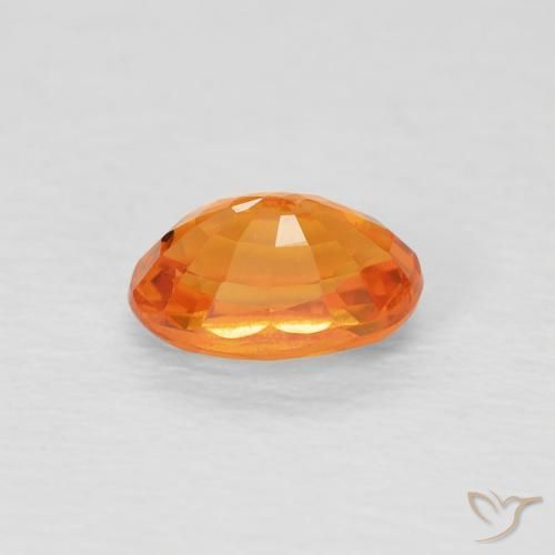 زفير Medium Light-Orange طبيعي، بيضوي، 0.78 قيراط، VVS