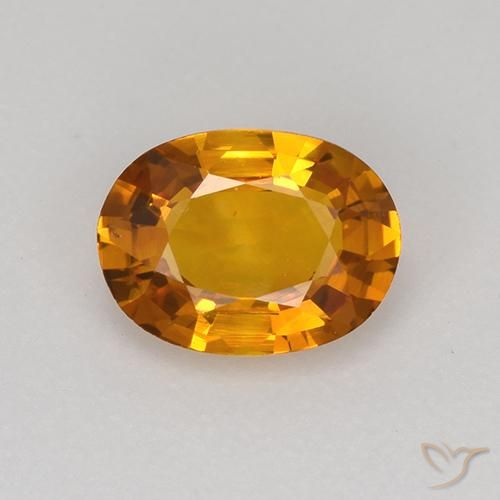 0.77ct طبيعي برتقالى متوسط زفير, بيضوي, قليلا جدا