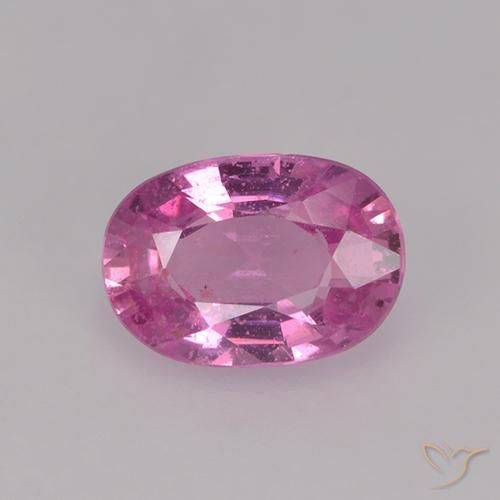 0.73ct طبيعي وردى متوسط زفير, بيضوي, قليلا جدا