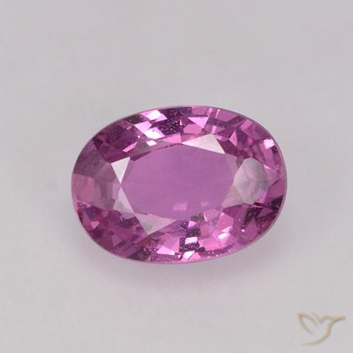 0.86ct طبيعي أرجوانى وردى زفير, بيضوي, قليلا جدا