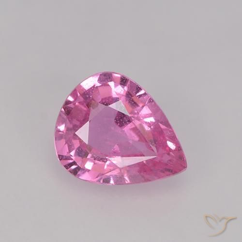 0.61ct طبيعي وردى متوسط زفير, شكل الكمثرى, قليلا جدا