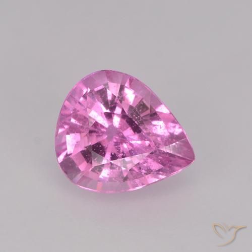 0.74ct طبيعي أرجوانى كثيف زفير, شكل الكمثرى, قليلا جدا