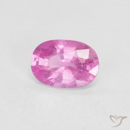 0.79ct طبيعي وردي فاقع زفير, بيضوي, قليلا جدا