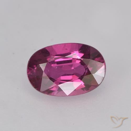 0.55ct طبيعي أرجوانى لامع زفير, بيضوي, VVS-VS