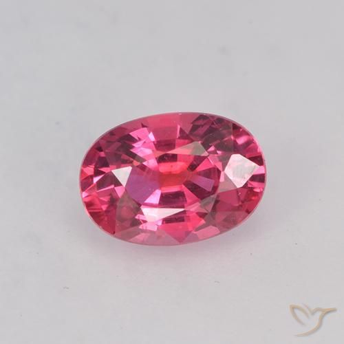 0.58ct طبيعي وردى كثيف زفير, بيضوي, VVS-VS