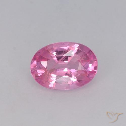 0.65ct طبيعي وردى العلكة زفير, بيضوي, VVS-VS