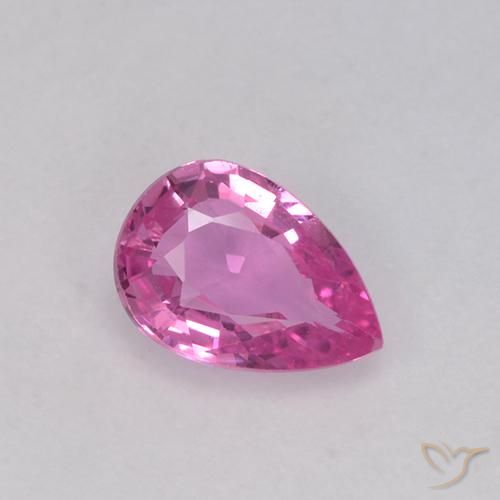 0.67ct طبيعي وردى غامق زفير, شكل الكمثرى, VVS