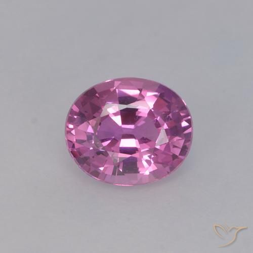 0.86ct طبيعي أرجوانى وردى غامق زفير, بيضوي, VVS-VS