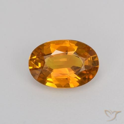 0.72ct طبيعي ذهبى-برتقالى غامق زفير, بيضوي, VVS