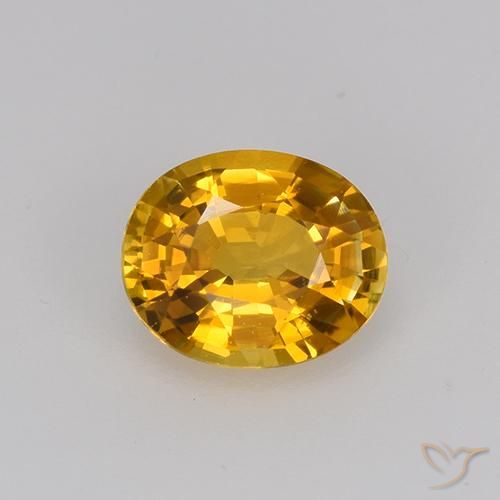 0.75ct طبيعي ذهبى-برتقالى زفير, بيضوي, VVS-VS, Photo A