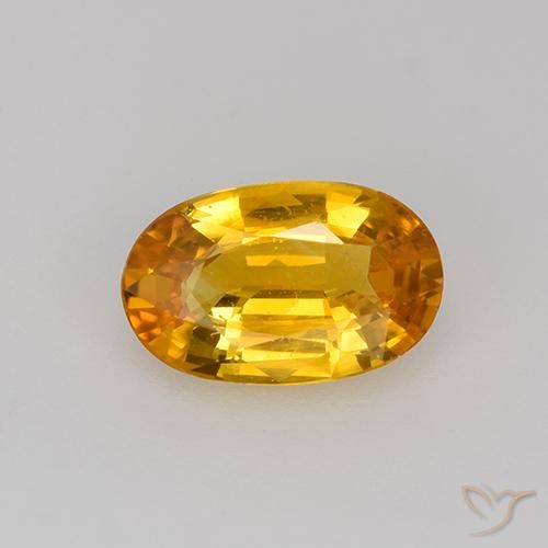 0.83ct طبيعي ذهبى-برتقالى داكن زفير, بيضوي, VVS