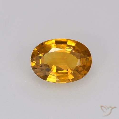 0.71ct طبيعي ذهبى-برتقالى غامق زفير, بيضوي, VVS