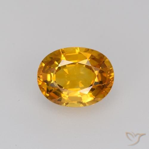 0.81ct طبيعي ذهبى-برتقالى غامق زفير, بيضوي, VVS