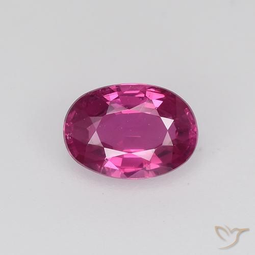 0.52ct طبيعي وردى-ماجنتى زفير, بيضوي, VVS-VS