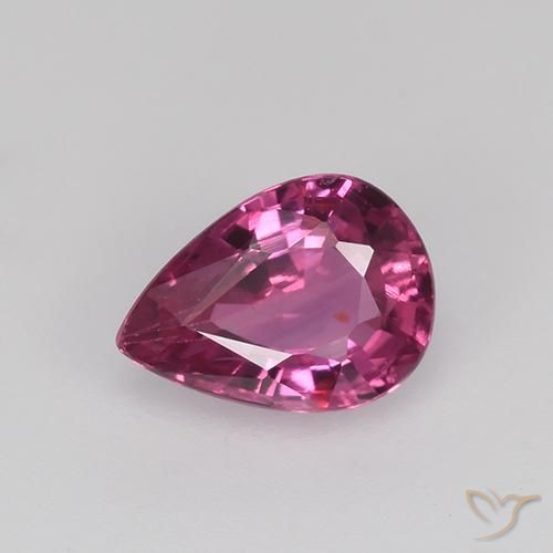 0.58ct طبيعي أرجوانى متوسط زفير, شكل الكمثرى, VVS-VS