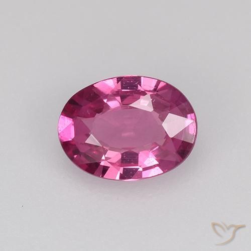 0.60ct طبيعي أرجوانى متوسط زفير, بيضوي, VVS-VS