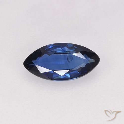 0.65ct طبيعي أزرق غامق زفير, ماركيز, قليلا جدا