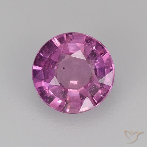 0.59ct طبيعي أرجوانى داكن-متوسط زفير, دائري, قليلا جدا