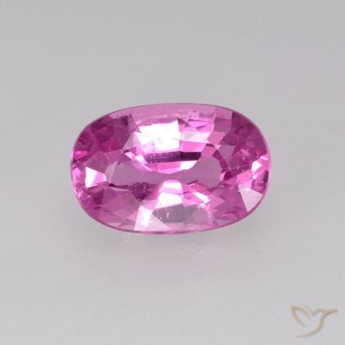 0.78ct طبيعي أرجوانى وردى لامع زفير, بيضوي, VVS-VS