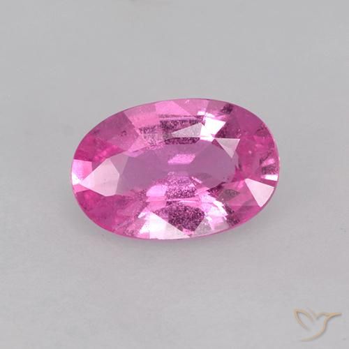0.66ct طبيعي وردى غامق زفير, بيضوي, قليلا جدا