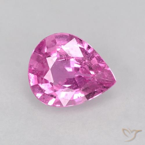 0.62ct طبيعي وردى كثيف زفير, شكل الكمثرى, قليلا جدا