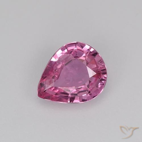 0.63ct طبيعي وردى غامق زفير, شكل الكمثرى, قليلا جدا
