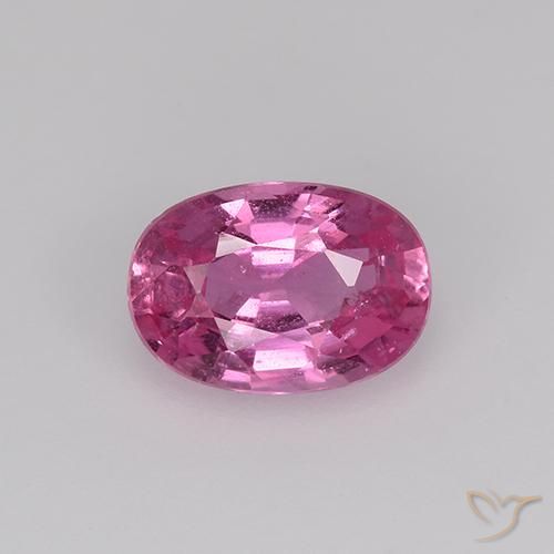 0.77ct طبيعي وردى متوسط زفير, بيضوي, قليلا جدا