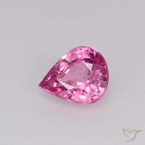 0.71ct طبيعي وردى غامق زفير, شكل الكمثرى, قليلا جدا