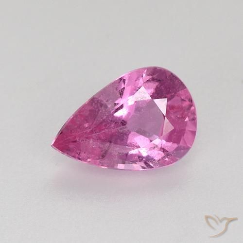 0.57ct طبيعي وردى متوسط زفير, شكل الكمثرى, قليلا جدا