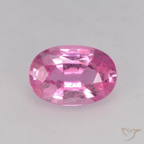0.66ct طبيعي وردى غامق زفير, بيضوي, VVS-VS