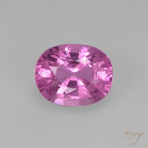 0.78ct طبيعي أرجوانى وردى غامق زفير, بيضوي, VVS-VS