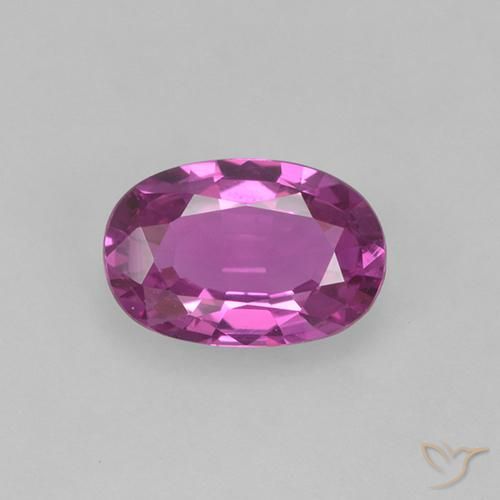 0.66ct طبيعي أرجوانى وردى غامق زفير, بيضوي, VVS