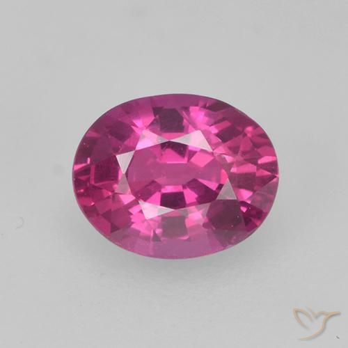 0.47ct طبيعي أرجوانى متوسط زفير, بيضوي, قليلا جدا