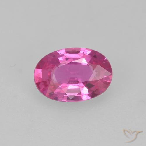 0.40ct طبيعي وردى كثيف زفير, بيضوي, قليلا جدا