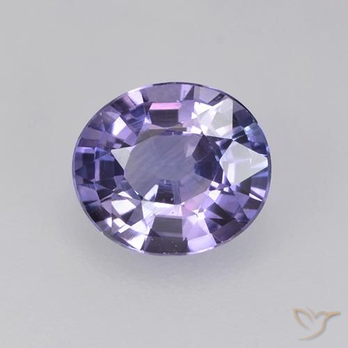 0.76ct طبيعي بنفسجى باذنجانى زفير, بيضوي, قليلا جدا