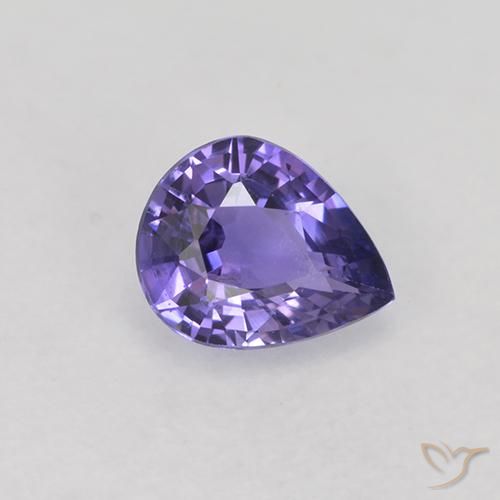 0.52ct طبيعي بنفسجى متوسط زفير, شكل الكمثرى, VS-SI