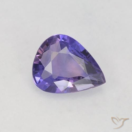 0.50ct طبيعي بنفسجى متوسط زفير, شكل الكمثرى, قليلا جدا, Photo A